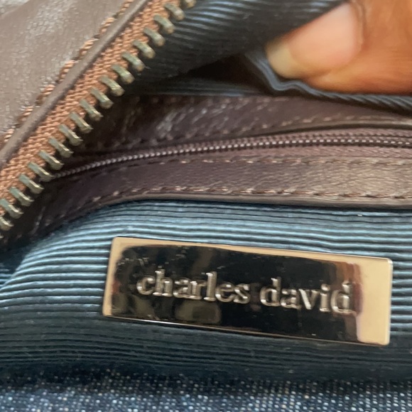Charles David Brown Leather Satchel - Picture 6 of 8
